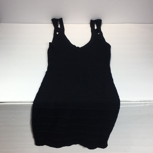 Arden B Black Knit Mini Bodycon Dress - Picture 4 of 9